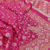 Pink Color Pure Ektara Cotton Banarasi Saree