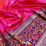 Pink Color Pure Katan Silk Handwoven Banarasi Saree