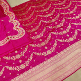 Pink Color Banarasi Katan Silk Lehenga