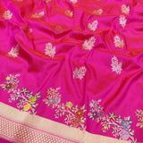 Pink Color Pure Katan Silk Handwoven Banarasi Saree