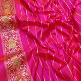 Pink Color Pure Katan Silk Handwoven Banarasi Saree