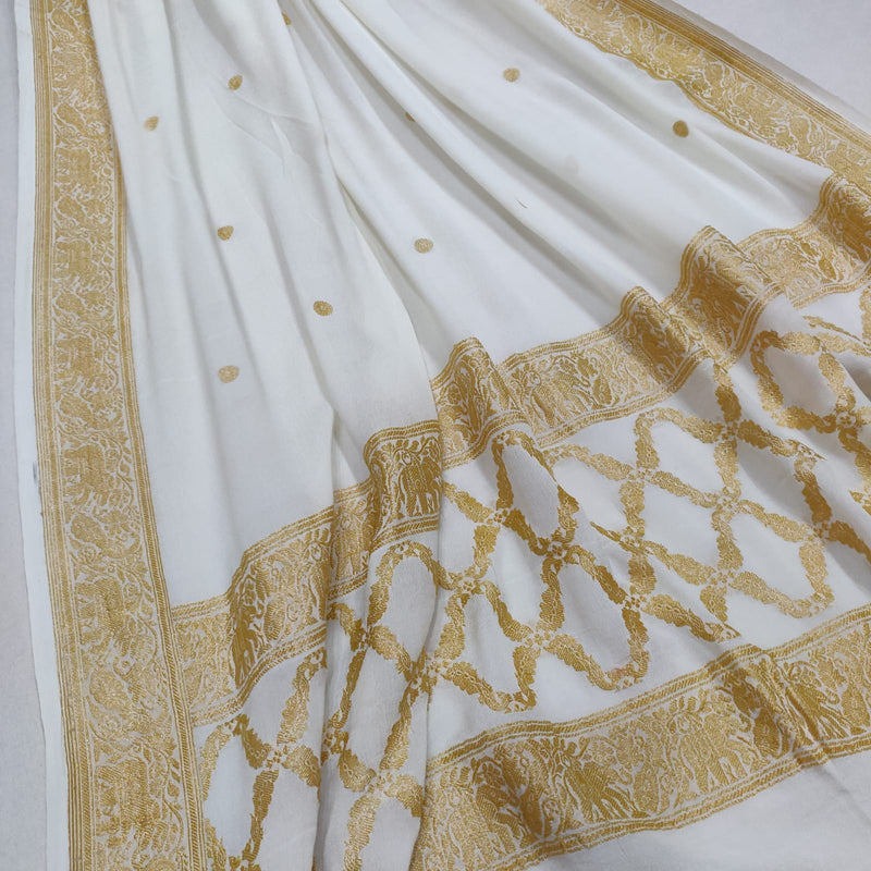 Pure chiffon Georgette handwoven Banarasi Dupatta