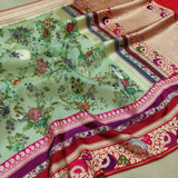 Pure Kora Silk Handwoven Banarasi Saree