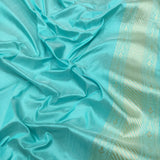 Sky Blue Colour Pure Katan Silk Handwoven Banarasi Saree