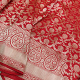 Red Color Pure Katan Silk Handwoven Banarasi Saree