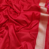 Red Color Pure Katan Silk Handwoven Banarasi Saree