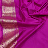 Magenta Colour Pure Katan Silk Handwoven Banarasi Saree