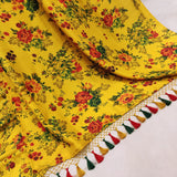 Mustard Yellow Color Pure Katan Silk Handwoven Banarasi Saree