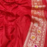 Multicolor Pure Katan Silk Handwoven Banarasi Saree