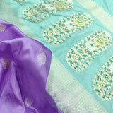 Lavender Color Pure Katan Silk Handwoven Banarasi Saree