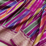 Multicolor Pure Katan Silk Handwoven Banarasi Saree