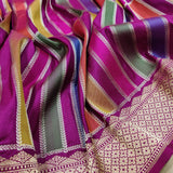 Multicolor Pure Katan Silk Handwoven Banarasi Saree