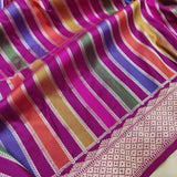 Multicolor Pure Katan Silk Handwoven Banarasi Saree