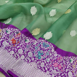 Pure Kora Silk Handwoven Banarasi Saree