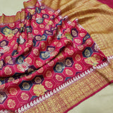 Pure tussar Silk Handwoven Banarasi Saree