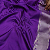 Purple Color Pure Katan Silk Handwoven Banarasi Saree