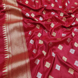 Red Color Pure Katan Silk Handwoven Banarasi Saree