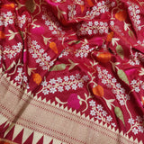 Red Color Pure Katan Silk Handwoven Banarasi Saree