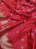 Pure Mashru Satin  Silk Handwoven Banarasi Saree