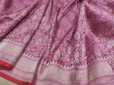 Pure Mashru Satin  Silk Handwoven Banarasi Saree