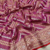 Pure Katan Silk By Tissue Handwoven Banarasi Saree