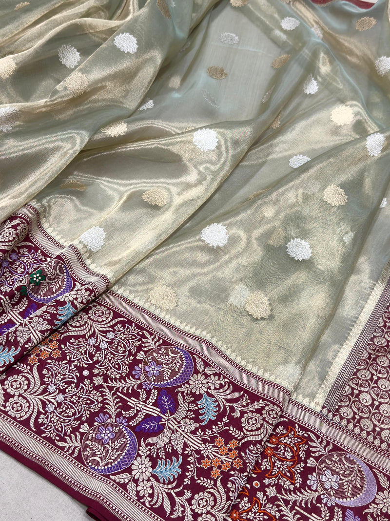 Pure Tissue Silk Handwoven Banarasi Saree