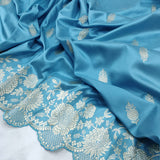 Sky Blue Color Katan Silk Handwoven Banarasi Saree