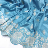 Sky Blue Color Katan Silk Handwoven Banarasi Saree