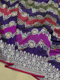 Multicolor Pure Katan Silk Handwoven Banarasi Saree