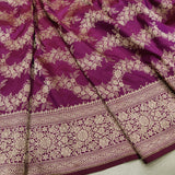 Magenta Color Pure Katan Silk Handwoven Banarasi Saree