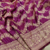 Magenta Color Pure Katan Silk Handwoven Banarasi Saree