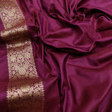 Magenta Color Pure Katan Silk Handwoven Banarasi Saree