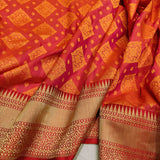 Dual Shade  Pure Katan Silk Handwoven Banarasi Saree