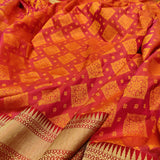 Dual Shade  Pure Katan Silk Handwoven Banarasi Saree