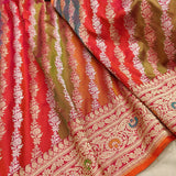 Multicolor Pure Katan Silk Handwoven Banarasi Saree