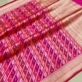 Multicolor Pure Katan Silk Handwoven Banarasi Saree