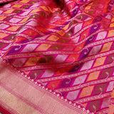 Multicolor Pure Katan Silk Handwoven Banarasi Saree