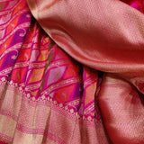 Multicolor Pure Katan Silk Handwoven Banarasi Saree