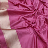 Pastel Pink Color Pure Katan Silk Handwoven Banarasi Saree