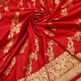 Red Color Pure Katan Silk Handwoven Banarasi Saree