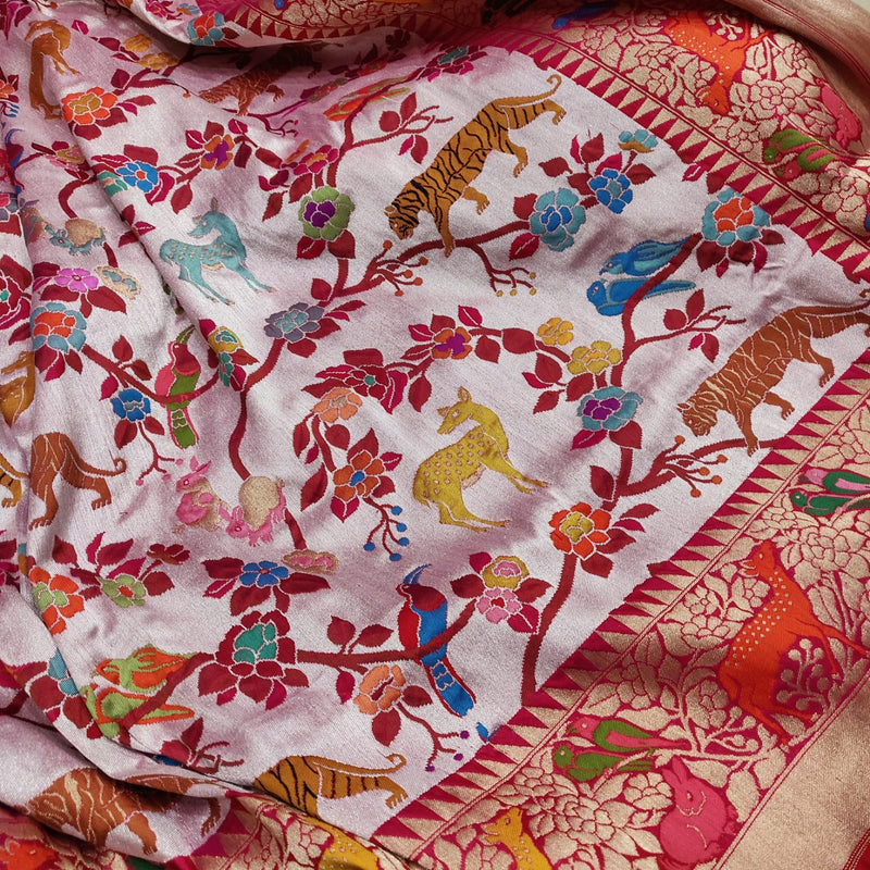 Pure Katan Silk Handwoven Banarasi Saree