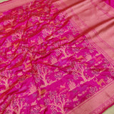 Pink Color Pure Katan Silk Handwoven Banarasi Saree