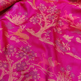 Pink Color Pure Katan Silk Handwoven Banarasi Saree