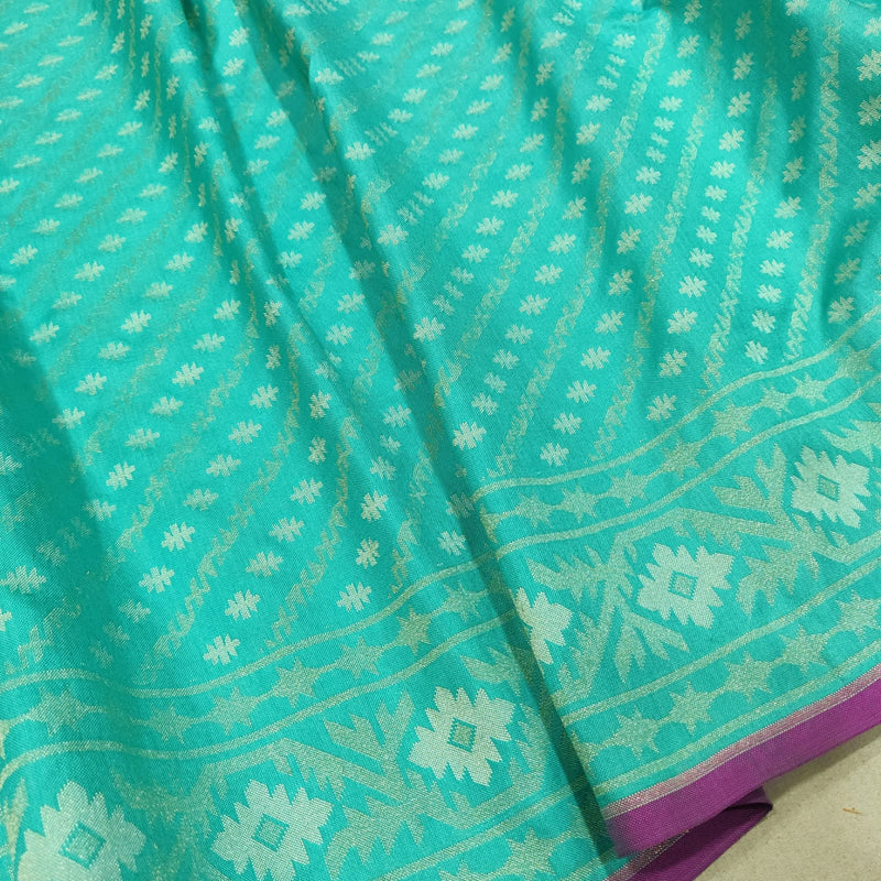 Katan silk ektara jamdani Banarasi saree