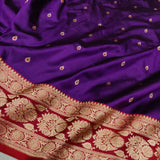 Purple Color Pure Katan Silk Handwoven Banarasi Saree