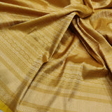 Yellow Colour Pure Katan Silk Handwoven Tanchoi Banarasi Saree