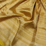 Yellow Colour Pure Katan Silk Handwoven Tanchoi Banarasi Saree