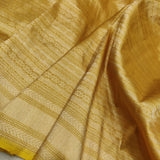 Yellow Colour Pure Katan Silk Handwoven Tanchoi Banarasi Saree