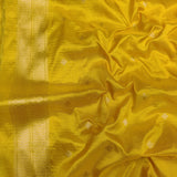 Yellow Colour Pure Katan Silk Handwoven Tanchoi Banarasi Saree