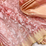 Pure tissue net handwoven Banarasi saree